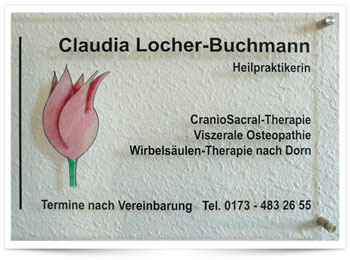 Praxiseingang Heilpraktikerin Claudia Locher-Buchmann